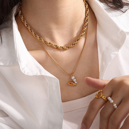 Stainless Steel Commuter's All-matching Special-interest Design Advanced Cold Wind Ladies Clavicle Chain